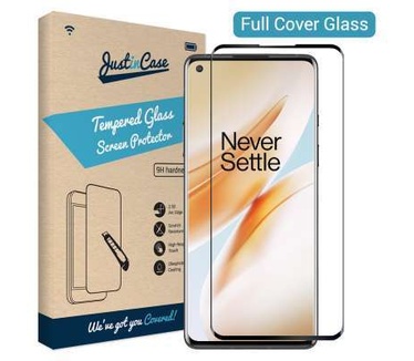 Just in Case Full Cover Tempered Glass OnePlus 8 Zwart