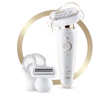 Braun Silk-épil 9 Flex 9-030 - Epilator Voor Vrouwen Met Flexibele Kop Voor Ontharen, Wit/Goud