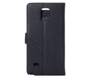 Kees Lederlook Portemonnee Hoesje Galaxy Note 4 - Compleet Zwart