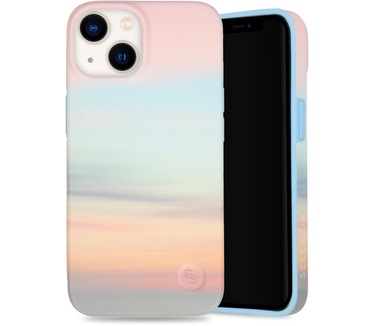 Selencia Aurora Fashion Backcover iPhone 14 - Duurzaam hoesje - 100% gerecycled - Sky Sunset Multicolor