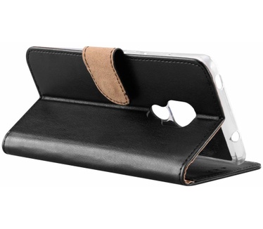 Luxe Lederen Bookcase hoesje voor de Huawei Mate 20 - Zwart (Huawei Mate 20) Zwart