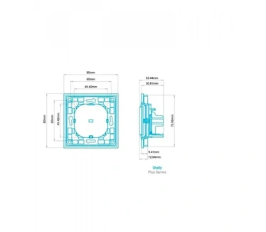 Shelly Wall Switch 4 Zwart