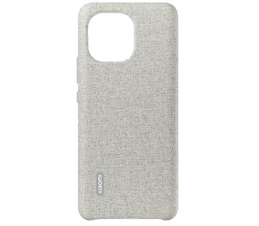 Xiaomi Mi 11 Cloth Pattern Kunstleer Back Cover Grijs