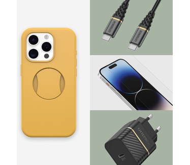 Otterbox OtterGrip Symmetry Series voor iPhone 15 Pro, Aspen Gleam 2.0 (Yellow) (iPhone 15 Pro) Geel