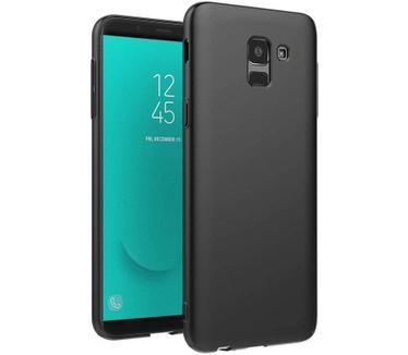Samsung Galaxy J6 2018 siliconen (gel) achterkant hoesje - Zwart (Galaxy J6 2018) Zwart