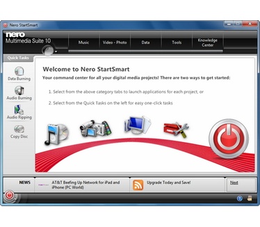 Nero Multimedia Suite 10 screenshot (481 pix)