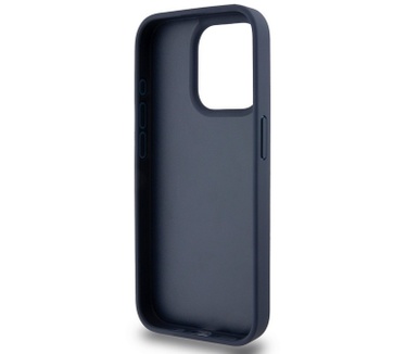 DKNY Checkered Printed Stripe Back Case - iPhone 15 Pro - Blauw Blauw