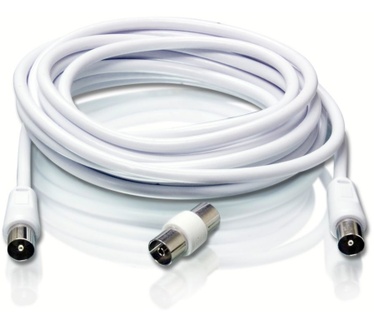Philips Coaxkabel 4m. Male-Male + Female Adapter