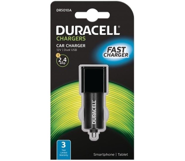 Duracell 2 x 2.4A USB In-Car Charger