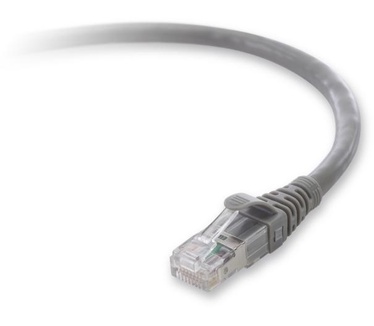 Belkin Cat. 6a  Patch Cable, RJ-45 Male, RJ-45 Male, 5ft, Gray