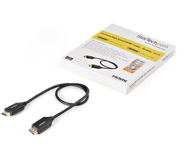 Startech.com Premium High Speed HDMI Cable with Ethernet - 4K 60Hz - 0.5 m Zwart