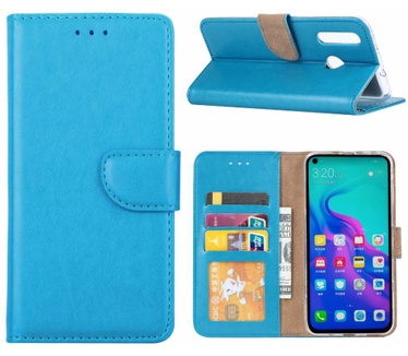 Luxe Lederen Bookcase hoesje voor de Huawei Nova 4 - Blauw (Nova 4) Blauw