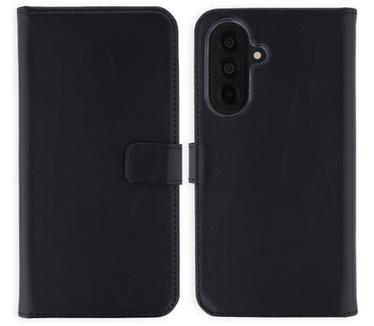 Selencia Echt Leren Bookcase Samsung Galaxy A37 (5G) - Zwart