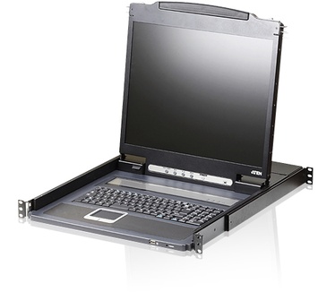 Aten Lichtgewicht PS/2-USB VGA LCD Console met USB-Randapparatuur Ondersteuning