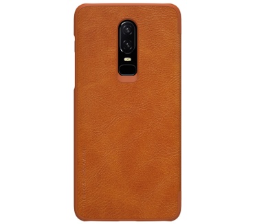 Nillkin Qin PU Leather Book Case voor OnePlus 6 - Bruin  Bruin