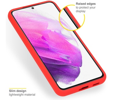 Accezz Liquid Silicone Backcover Samsung Galaxy S22 Plus - Rood