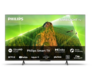Philips 75PUS8108/12 AMBILIGHT tv, Ultra HD LED, black, Smart TV, Pixel Precise Ultra HD, HDR(10+), Dolby Atmos/Vision