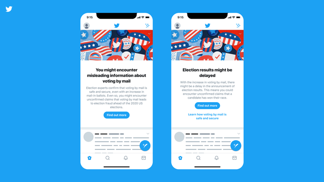 Twitter anti-misinformation banner large