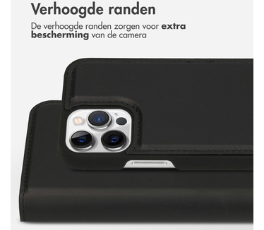 Accezz Premium Leather 2 in 1 Wallet Bookcase iPhone 12 (Pro) - Zwart