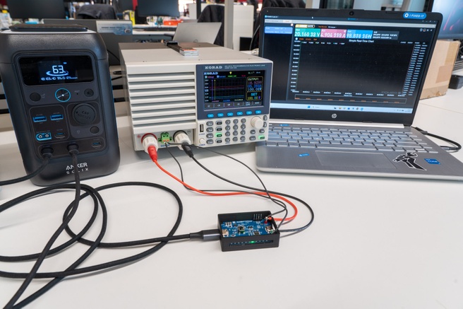 usb-c-laders testopstelling