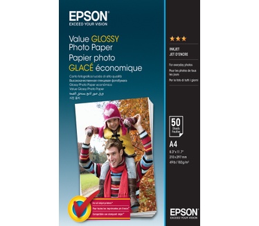 Epson Value Glossy Photo Paper - A4 - 50 Vellen