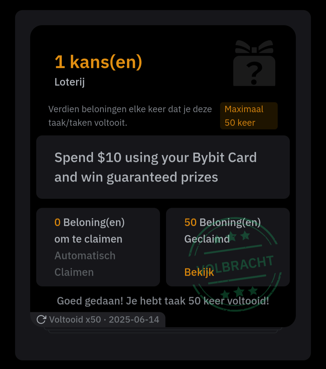 Bybit Card Topic - Cryptocurrencies - GoT