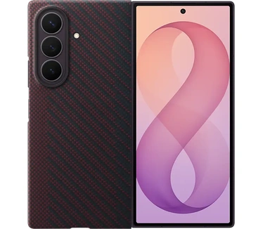 Samsung Galaxy Z Carbon Back Cover Rood Magnetisch Galaxy Z Fold 8 Ultra (Galaxy Z Fold8)