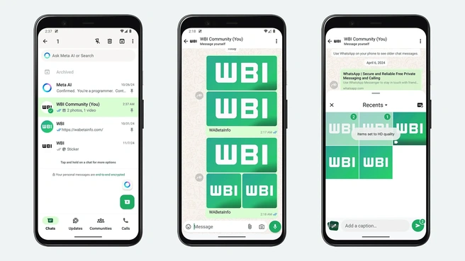 WhatsApp: nieuwe manier foto's delen, november 2024. Bron: WABetaInfo