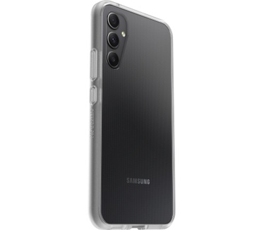 Otterbox OtterBox Drop Protection-bundel voor Galaxy A34 5G; React doorzichtige behuizing getest volgens militaire standaard en prestatie glazen schermbeschermer 2x antikrastechnologie