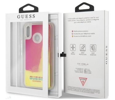 Guess Liquid Glow in the Dark Hard Case voor Huawei P Smart 2019 - Geel  Geel