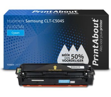 PrintAbout Huismerk Samsung CLT-C504S (SU025A) Toner Cyaan