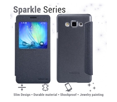Nillkin Leather Case Samsung Galaxy A7 - Sparkle Series - Black