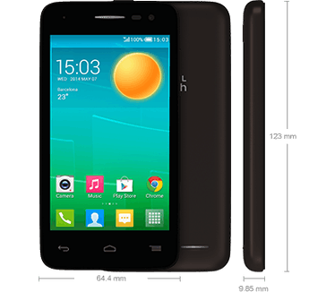 Alcatel POP S3 (Black Front) Zwart