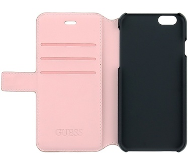 Guess Saffiano PU Leather Book Case - iPhone 6 Plus (5.5) - Roze Roze