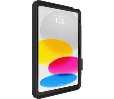 Otterbox OtterBox Defender-standaardhoes voor iPad 10th gen, schokbestendig, ultra robuuste met ingebouwde schermbeschermer, 2x getest volgens militaire standaard, Zwart