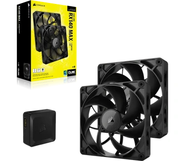 Corsair iCUE LINK RX140 MAX, Dual Pack met System Hub, 140mm, 140mm