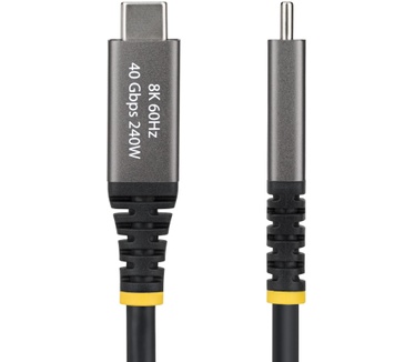 Startech.com 2m Actieve USB4 Kabel, 40Gbps, 240W PD, 8K 60Hz/4K 240Hz DP2.1 DP40, TPE Mantel, Thunderbolt 4 Compatibele USB-C Kabel, Zwart