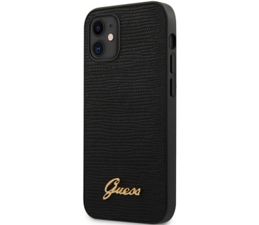 Guess Lizard Hard Case voor Apple iPhone 12 Mini (5.4") - Zwart  Zwart