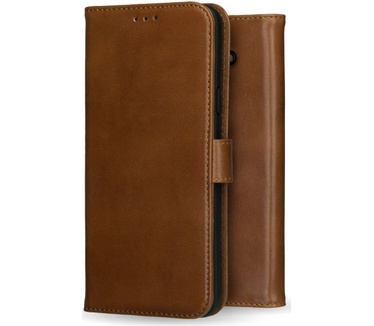 Rosso Deluxe Samsung Galaxy A6 Plus hoesje Echt Leer Book Case Bruin (A6 Plus) Bruin