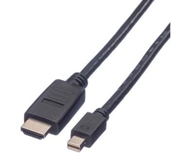 Value Mini DisplayPort Cable, Mini DP-HDTV, M/M 2 m
