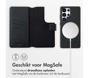 Accezz Leather Bookcase 2-in-1 met MagSafe