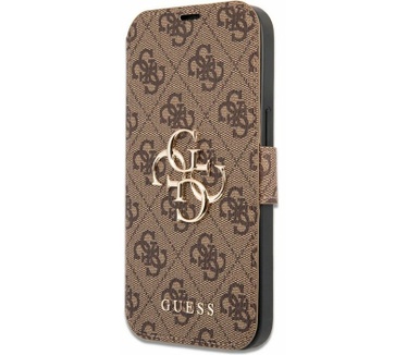 Guess 4G Metal Logo Book Case Apple iPhone 13 Pro (6.1") - Bruin Bruin
