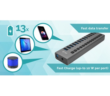 iTEC USB 3.0 Charging HUB 13port + Power Adapter 60 W