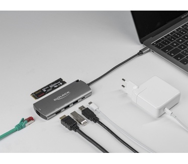 Delock USB Type-C Docking Station with M.2 Slot - 4K HDMI / USB / LAN / PD 3.0