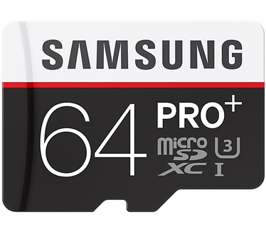 Samsung Pro+ microSDXC + SD-adapter 64GB