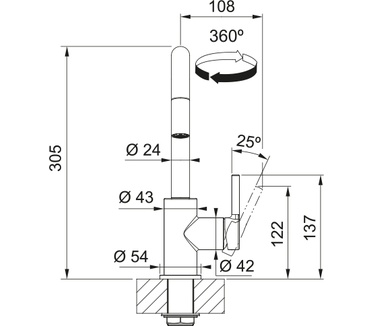 Franke LINA U DOCCIA