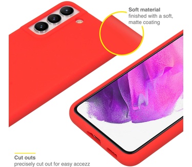 Accezz Liquid Silicone Backcover Samsung Galaxy S22 - Rood