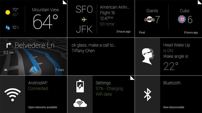 Google Glass - Cards collage