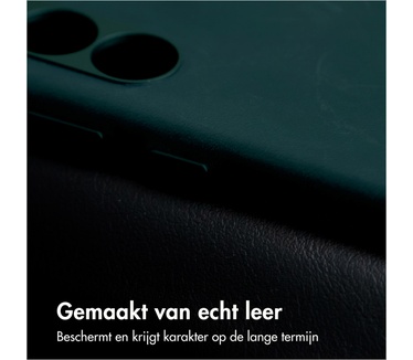 Accezz Vintage Leather Magsafe Backcover Samsung Galaxy S24 / S25 - Smokey Green