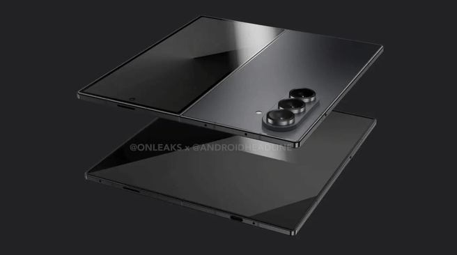 Renders van de Samsung Galaxy Z Fold7